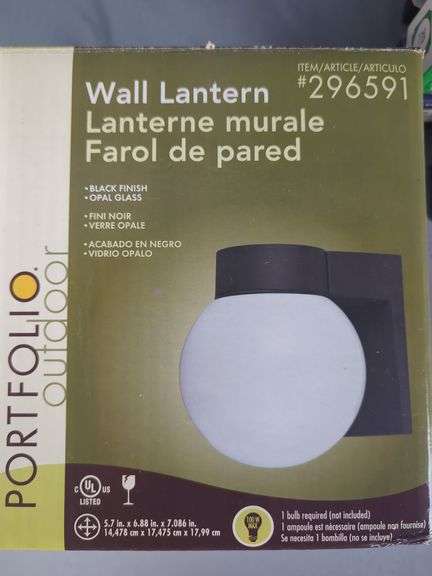 Assorted Light Bulbs and Outdoor Wall Lantern