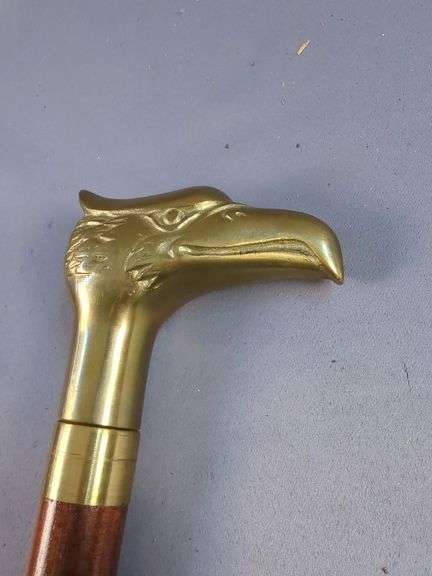 Brass Eagle Head Handled Walking Stick