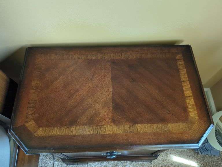Wood Three Drawer Nightstand, 24" x 25" x 17"