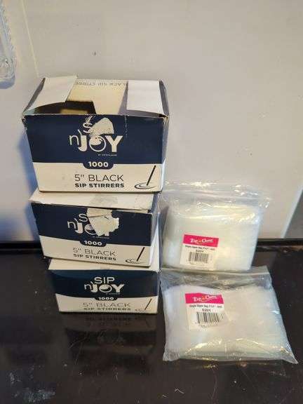 Food Service Supplies Including Tea, Sugar, Creamer, Stirrers, and More