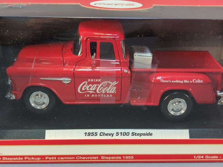 Coca-Cola 1955 Chevy 5100 & 1937 Ford Pickup Diecast Truck Set