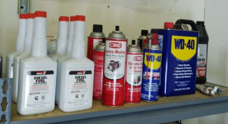 Automotive & Industrial Lubricants and Cleaners, Contents Of Top Shelf