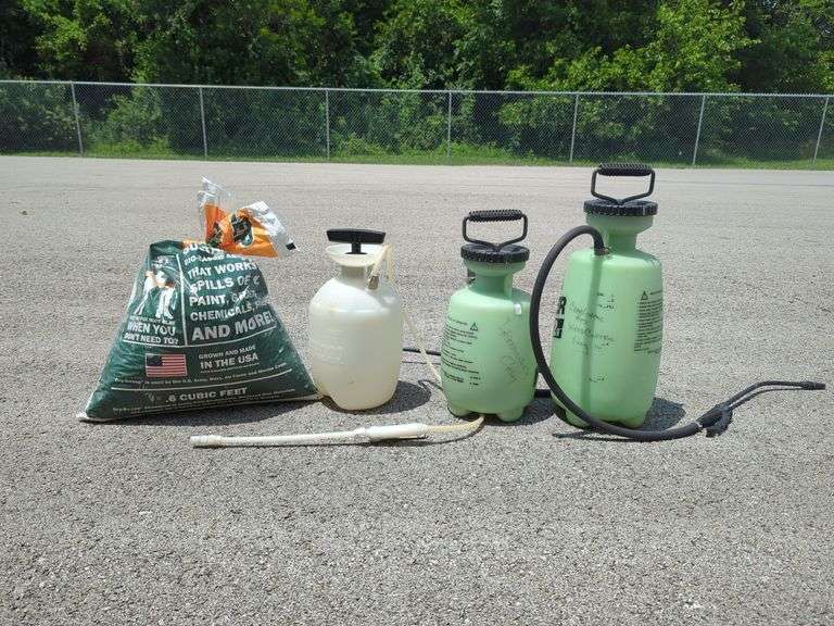 Garden Sprayers and Dry Sweep Absorbent