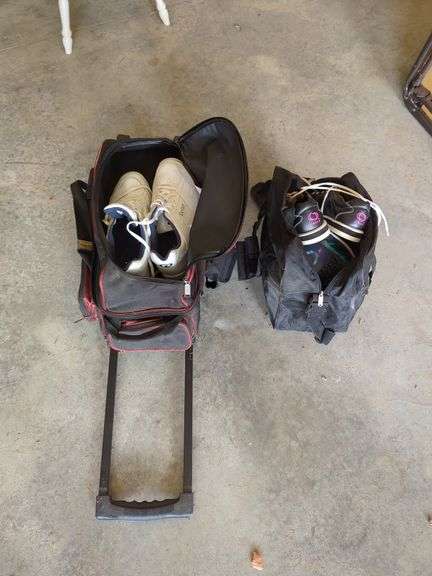 Columbia And Anger Raw Hammer Bowling Balls, Dexter Shoes, Circle Shoes And Bowling Bags, Qty 2