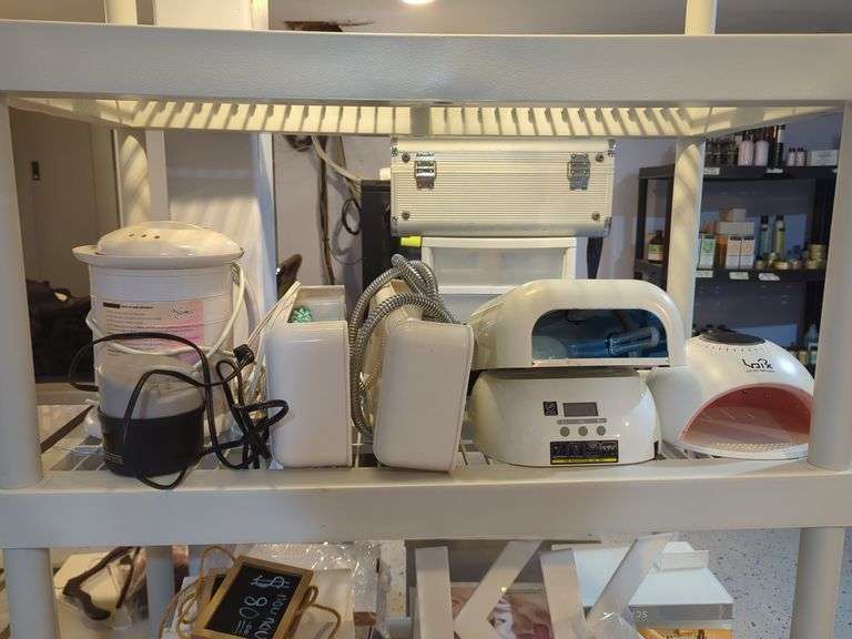 Spa Equipment Including UV LED Nail Lamp, Steam Setter, and More
