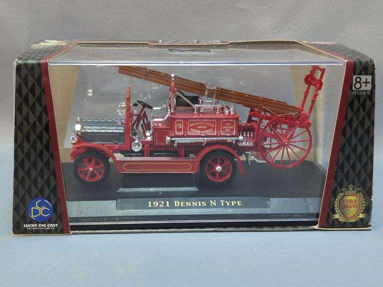 Lucky Die Cast 1/43 Signature Series Fire Engine Models: 1921 Dennis N Type, 1932 Buffalo Type 50, 1938 Dennis Light Four