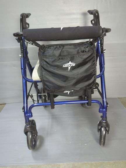 Medline Freedom Rolling Walker with Seat and Storage Pouch