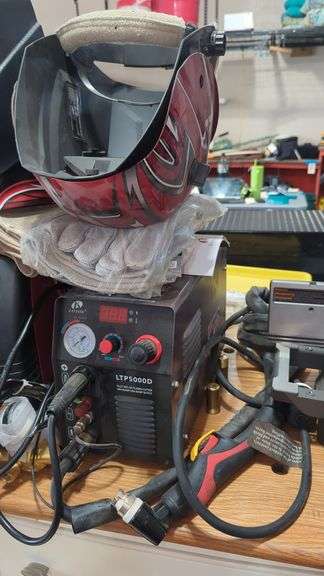 Lotos Pilot Arc Air Plasma Cutter with Welding Helmets, Gloves And Manual