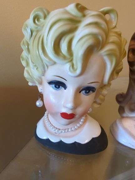 Inarco And Velco Lady Head Vases
