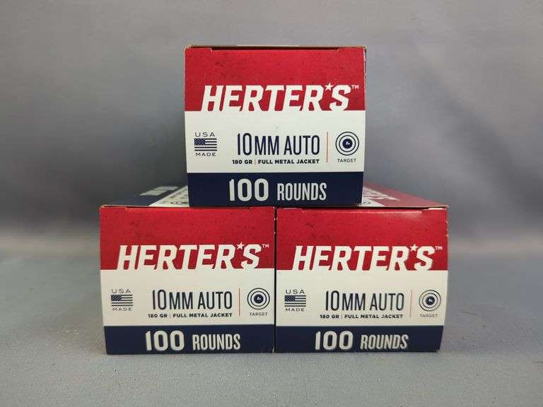 Herter's 10 mm Auto Ammo, Approx 300 Rds, Local Pickup Only