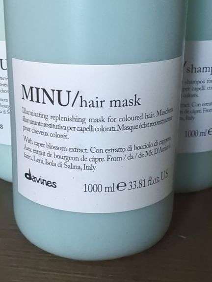 Davines MINU Hair Care Set - Shampoo, Conditioner, Hair Mask, Qty 3