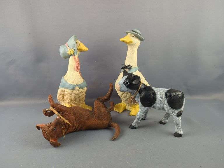 Ceramic And Resin Animal Figurines