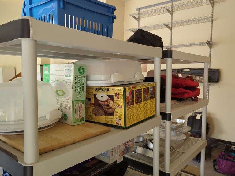 Polyvinyl Shelving Units, Qty 2