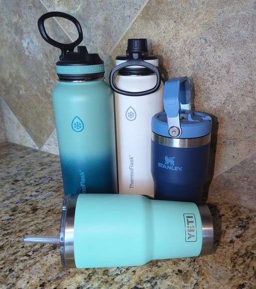 Yeti, Stanley & ThermoFlask Water Bottle and Tumbler Bundle