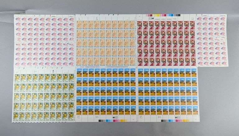 US Postage Stamps Sheets