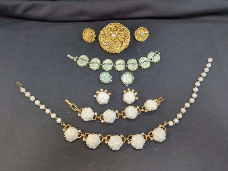 Womens Costume Jewelry Sets Including Clip On Earrings, Qty 3