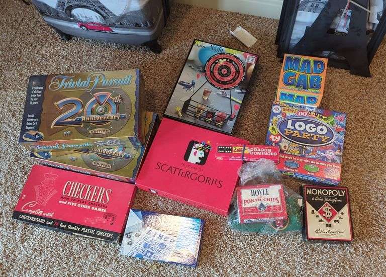 Board Games Including Trivial Pursuit, Monopoly, Scattergories, and More