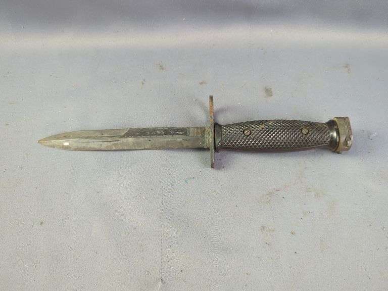 Bayonet, 6.5" Blade, In Scabbard Marked USM8A1, On Web Belt
