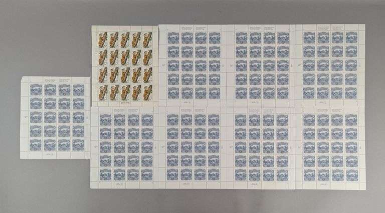 US Postage Stamps - $1 Saratoga & $2 Bobcat
