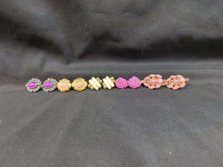 Ladies Clip On Earring Assortment, Qty 11