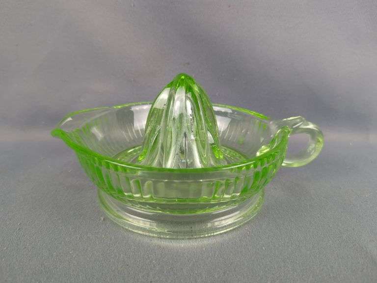 Uranium Glass Citrus Juicer