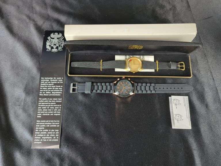 Time In Motion Train Watch And Copper Tone Watch With Silicone Band, Unknown Working Order