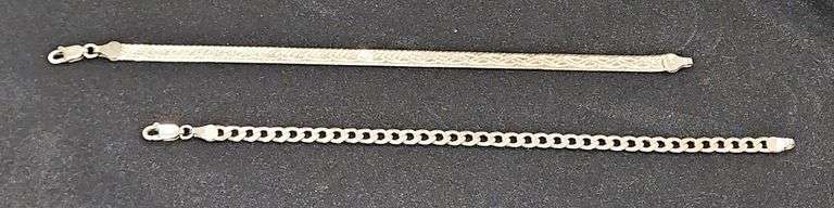 Sterling Silver Bracelets, Qty 2
