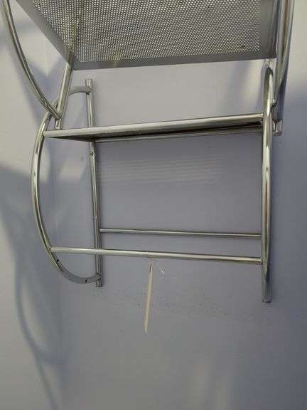 Chrome Finish Three Tiered Rack With Towel Bar