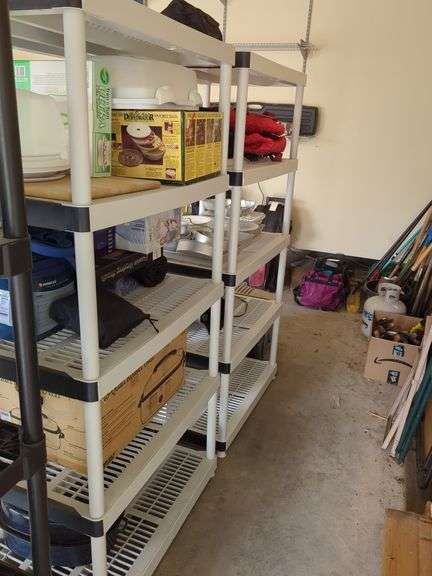 Polyvinyl Shelving Units, Qty 2