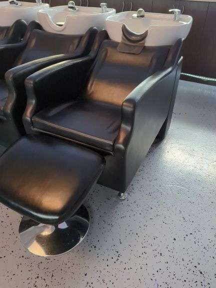 Minerva Salon Shampoo Station Chairs with Footrest