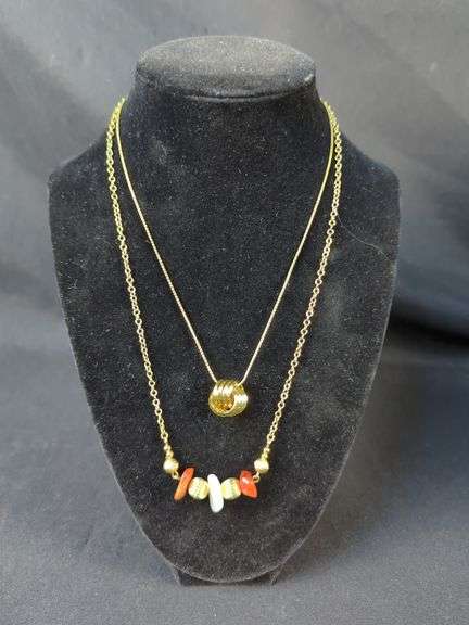 Assorted Gold And Silver Tone Fashion Necklaces, Qty. 4