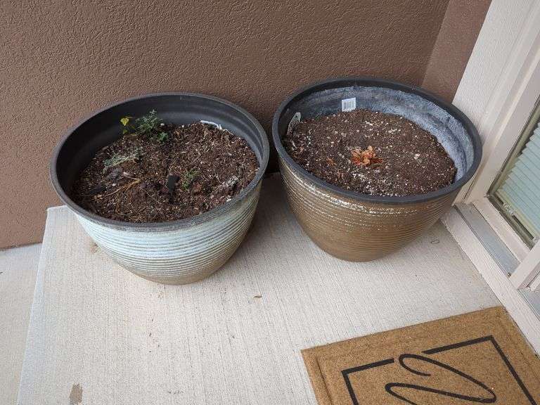 Decorative Planters, Qty 2