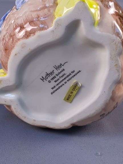 Schmid Ceramic Chicken Creamer and Sugar Sets