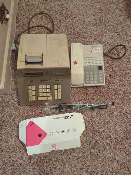 Monroe Calculator, BetSouth Cordless Phone & Nintendo DS Empty Box