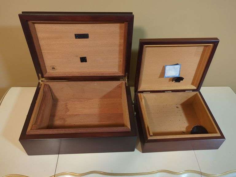 Diamond Crown Cigar Humidors, Qty 2, Various Sizes