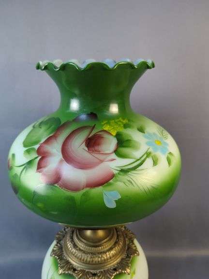 Hand Painted Floral Gone With Wind Style Lamp