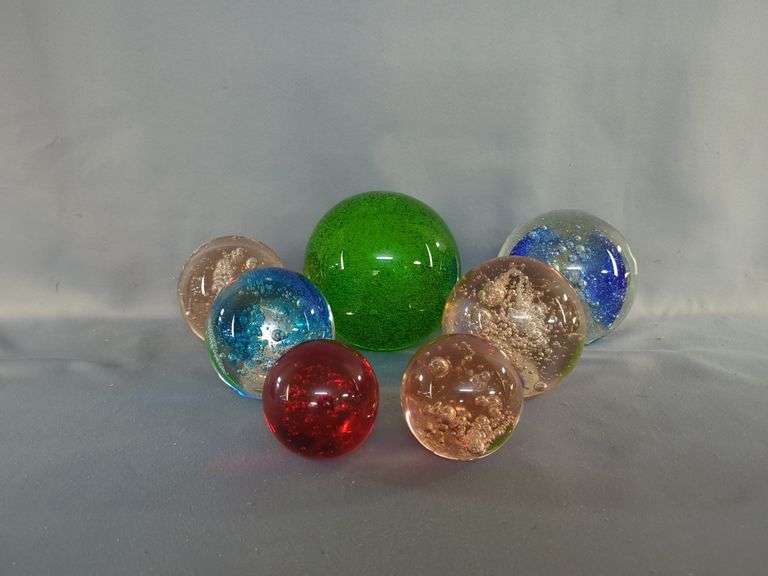 Hand Blown Art Glass Spheres