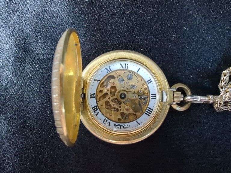 Caravelle Bulova Pocket Watch - Swiss Made, Unknown Working Order