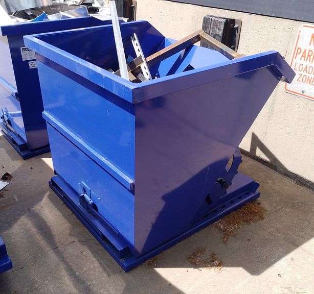 Self Dumping Industrial Hopper, Scrap Metal Included