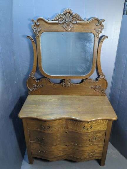 Vintage Dresser With Mirror