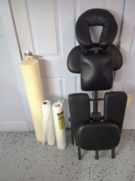 Portable Massage Chair with Spa Essentials and Foam Roller