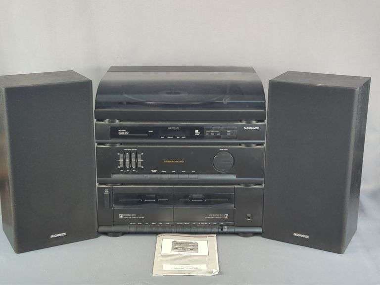 Magnavox AS9506 Stereo System with Turntable, Speakers & Manual