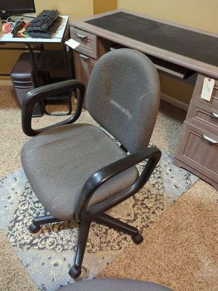 Rolling Adjustable Office Chairs, Qty 2