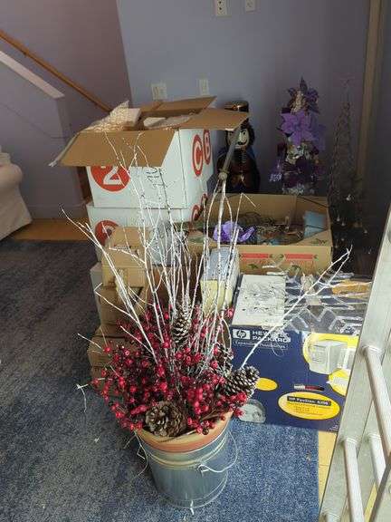 Christmas Decor Including Nutcrackers, Ornaments and Decor, Contents Of Corner Accept Window Contents