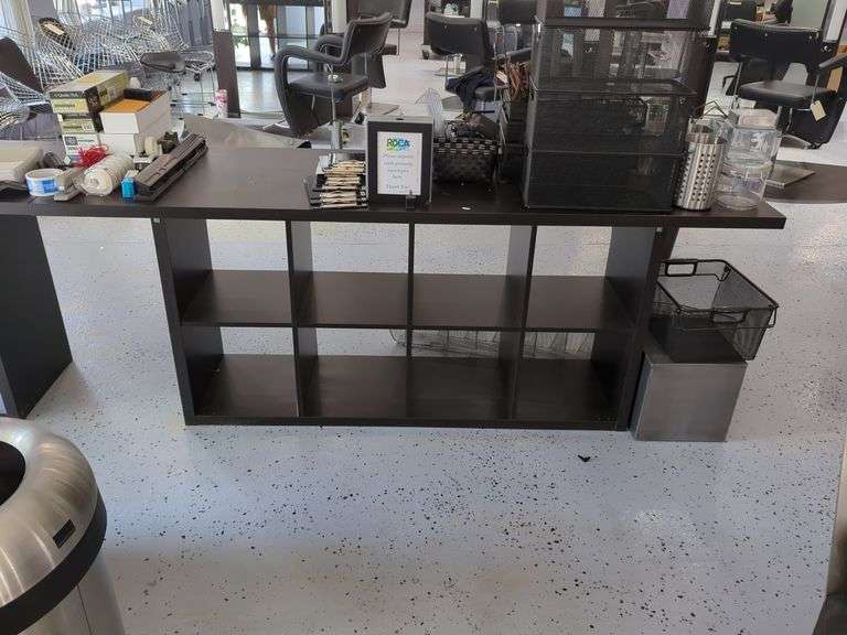 Salon Reception Desk with Storage