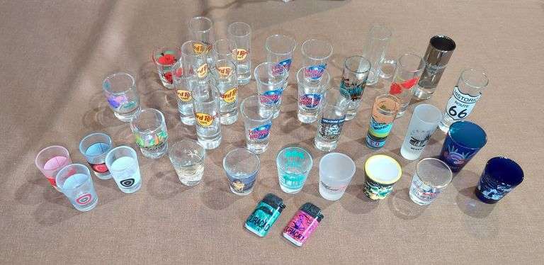 Shot Glasses Including Hard Rock Cafe, Planet Hollywood and More