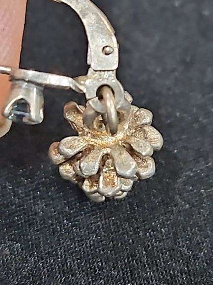 Sterling Silver Pinecone Earrings & Cross Pendant