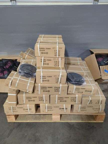 Bulk Gym Equipment Including Rubber Dumbbell Sets, Resistance Bands, And Sliders