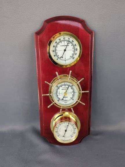 Wall Hanging Weather Station: Thermometer, Barometer & Humidity Gauge