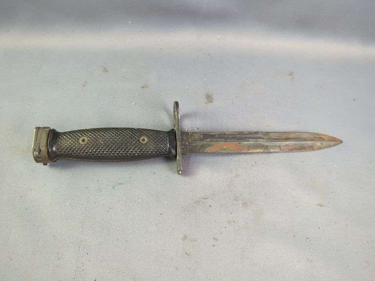 Bayonet, 6.5" Blade, In Scabbard Marked USM8A1, On Web Belt